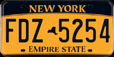 NY license plate FDZ5254