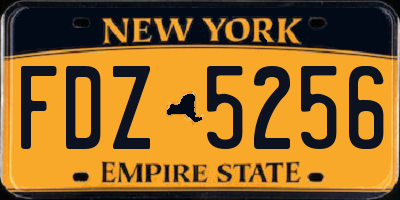 NY license plate FDZ5256