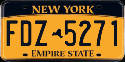 NY license plate FDZ5271
