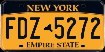 NY license plate FDZ5272