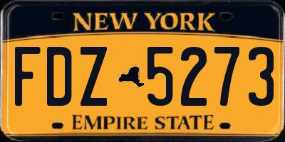 NY license plate FDZ5273