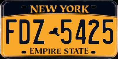 NY license plate FDZ5425