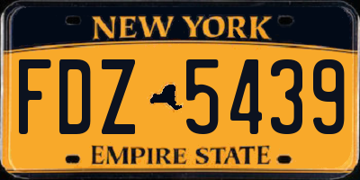 NY license plate FDZ5439