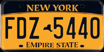 NY license plate FDZ5440