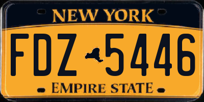 NY license plate FDZ5446