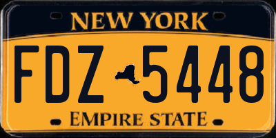 NY license plate FDZ5448