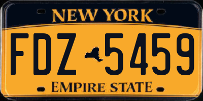 NY license plate FDZ5459