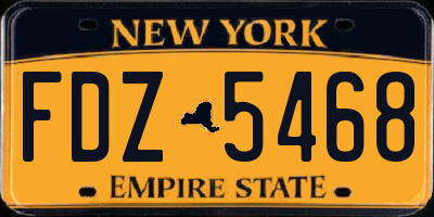 NY license plate FDZ5468