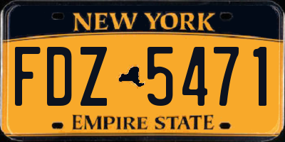 NY license plate FDZ5471
