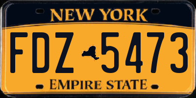 NY license plate FDZ5473