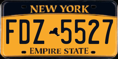 NY license plate FDZ5527