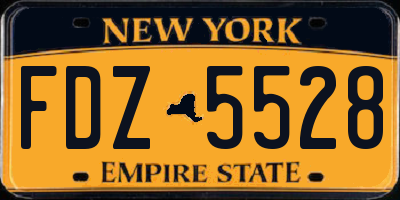NY license plate FDZ5528