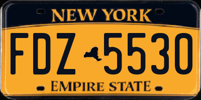 NY license plate FDZ5530