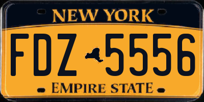 NY license plate FDZ5556
