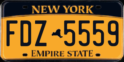 NY license plate FDZ5559