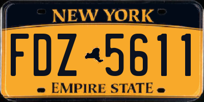 NY license plate FDZ5611