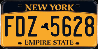 NY license plate FDZ5628