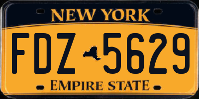 NY license plate FDZ5629