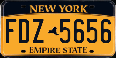 NY license plate FDZ5656