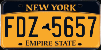 NY license plate FDZ5657