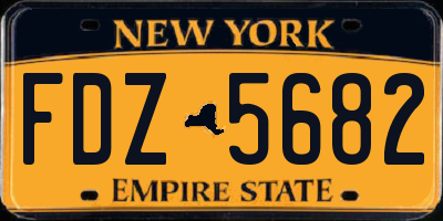 NY license plate FDZ5682