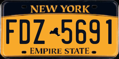 NY license plate FDZ5691
