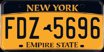 NY license plate FDZ5696