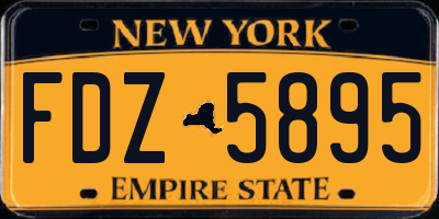 NY license plate FDZ5895
