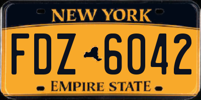NY license plate FDZ6042