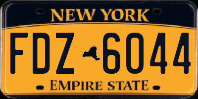 NY license plate FDZ6044