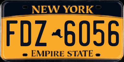 NY license plate FDZ6056