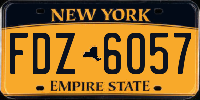 NY license plate FDZ6057