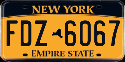NY license plate FDZ6067