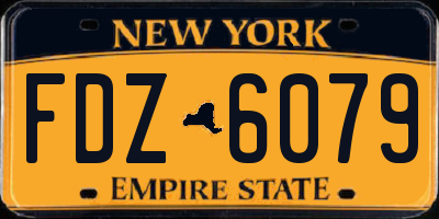 NY license plate FDZ6079