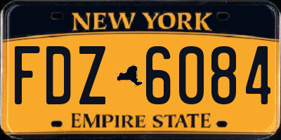 NY license plate FDZ6084