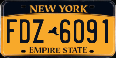 NY license plate FDZ6091