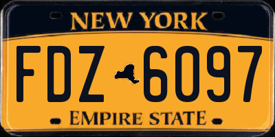 NY license plate FDZ6097