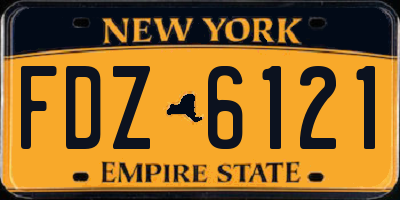 NY license plate FDZ6121