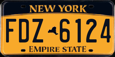 NY license plate FDZ6124