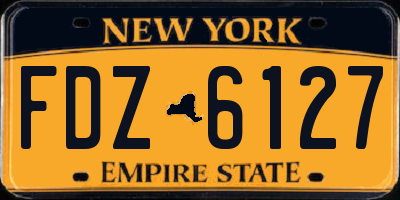 NY license plate FDZ6127