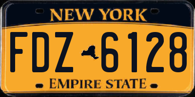 NY license plate FDZ6128