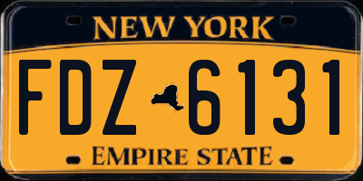 NY license plate FDZ6131