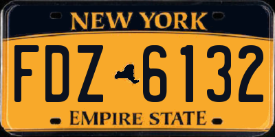 NY license plate FDZ6132