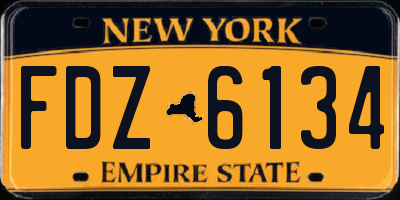 NY license plate FDZ6134