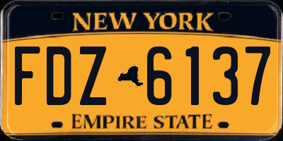 NY license plate FDZ6137