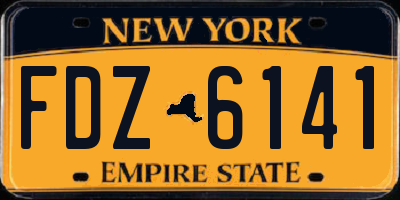 NY license plate FDZ6141