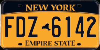 NY license plate FDZ6142
