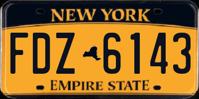 NY license plate FDZ6143