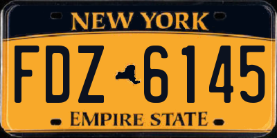 NY license plate FDZ6145