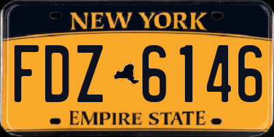 NY license plate FDZ6146